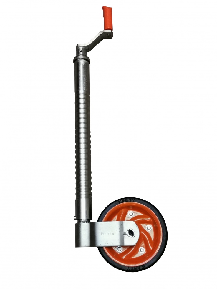 KARTT Stützrad, Ø 48 mm, 200 x 50 mm Vollgummirad (flaches Profil) auf Stahlfelge