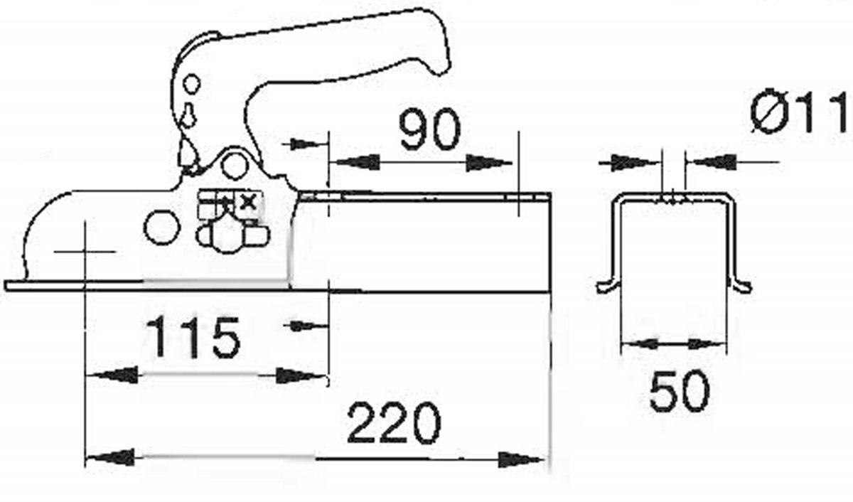 AL-BE Kugelkupplung EM 80 V bis 800 kg, 50mm