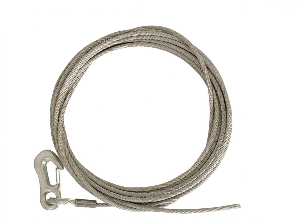 Drahtseil mit Karabinerösenlasthaken (2,5 t) 6 mm, L: 15 m