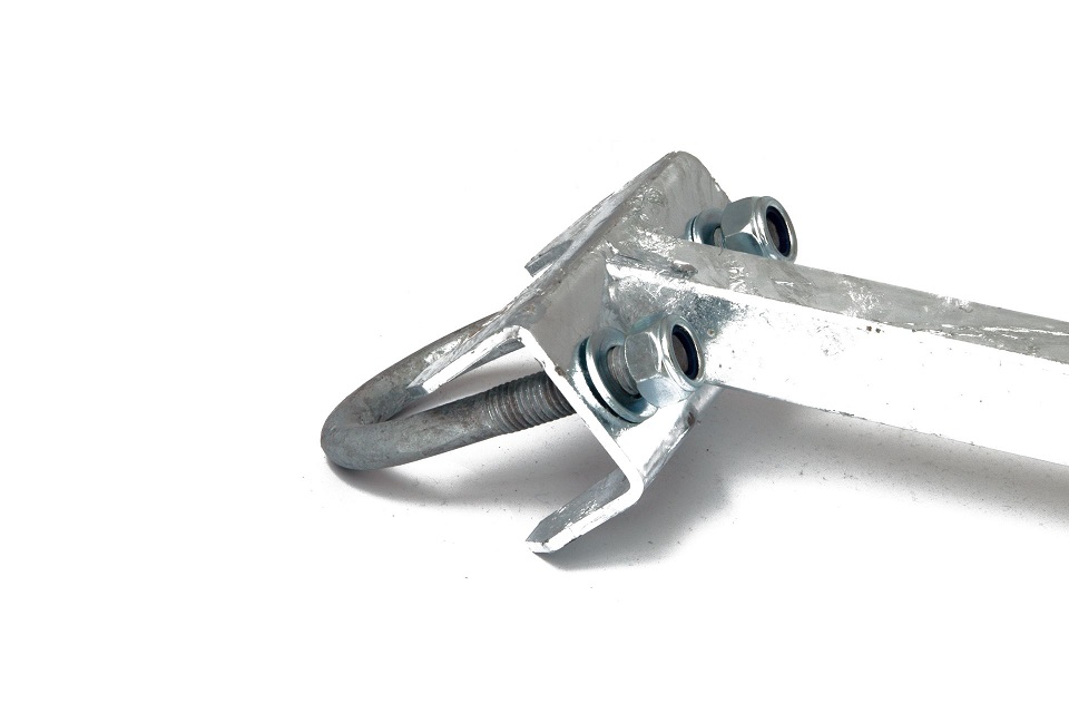 Stützradstrebe, für Ø 60 mm Stützrad, mit Klemmbock