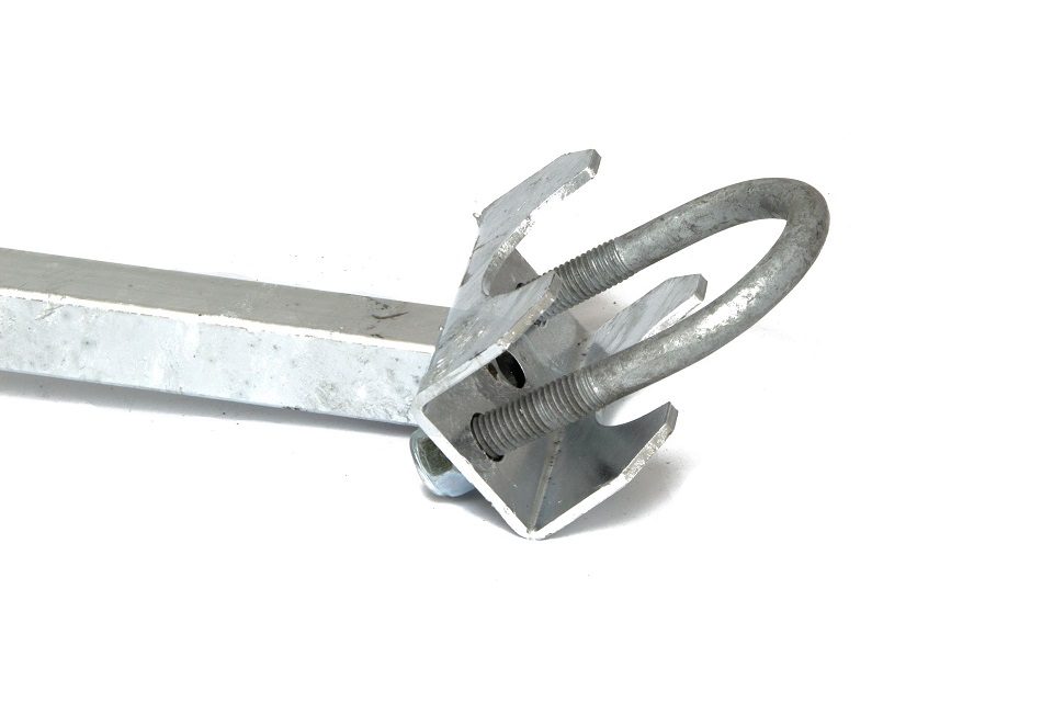 Stützradstrebe, für Ø 60 mm Stützrad, mit Klemmbock