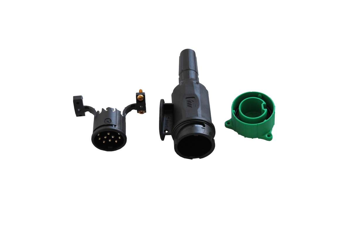 Stecker 13-polig, Kunststoff, mit langer Tülle