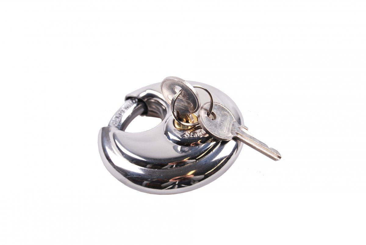 Diskusschloss mit zwei Schlüsseln