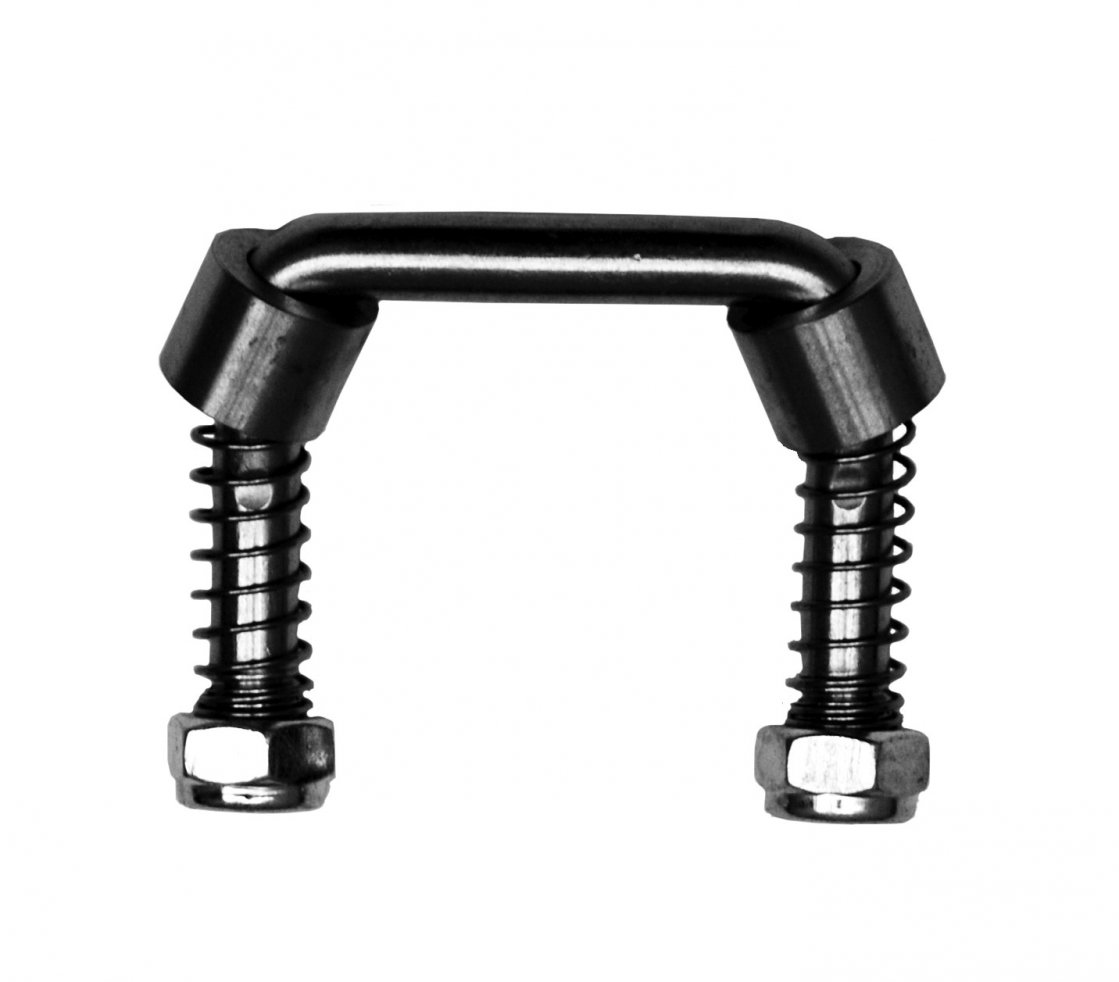 U-Bügel, Edelstahl, mit Federn und Muttern