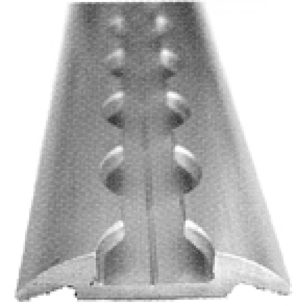 Airlinezurrschiene 3 m, Aufbau halbrund